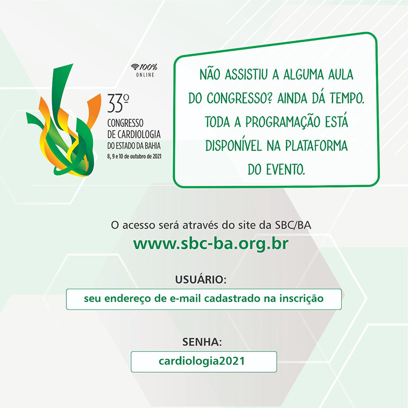 33º Congresso de Cardiologia do estado da Bahia